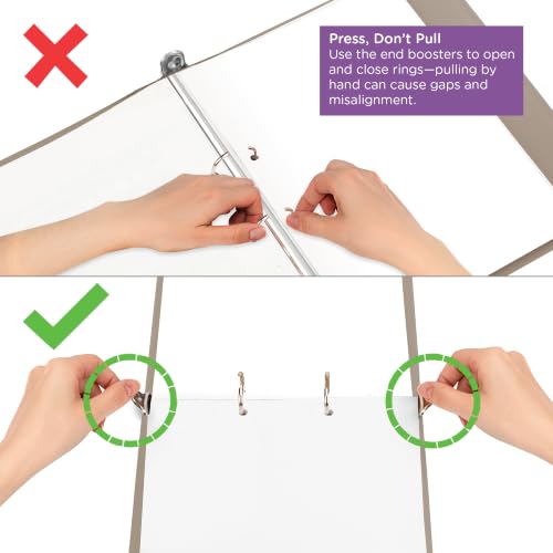 1.5" Heavy Duty Plastic Top Flip Binder, 2-Rings, Sand, Case of 20