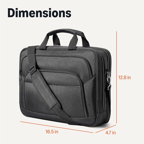 Amazon Essentials Checkpoint Friendly Laptop Briefcase, 16 inch, Black