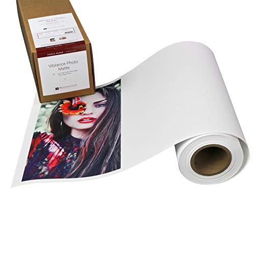 Vibrance Matte Photo Printer Paper 12 mil 230 gsm Matte Finish Premium Photo Paper Roll on 3in Core 12 inches x 100 ft Works with Most Inkjet Printer Professional Makes and Models Like Epson Canon HP
