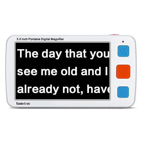 Koolertron 5" Digital Video Magnifier, Portable Reading Aid