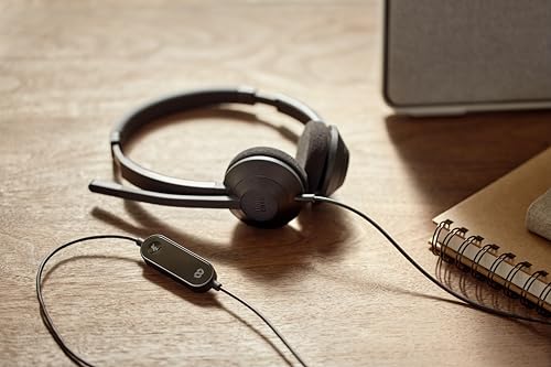 Cisco Headset 321Q USB, Wired Single On-Ear Headphones, Microsoft Teams Controller with USB-A, Carbon Black, 2-Year Limited Liability Warranty (HS-W-321Q-C-USB)