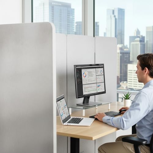 VIVO Gray Freestanding 73 x 66 in Privacy Panel, PP-3-T024G