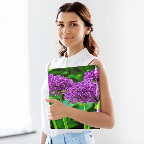Xpdkjwd Scallion Flower Picture 3 Ring Binder Can Hold 200 Letter Size Binders, Suitable for Home, Office, Dormitory, 2Pcs