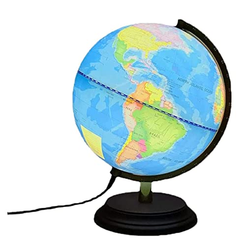 JDXQBLD Practical Globe Rotating Globe with Stand Globes 7.8 Inches Retro World Globe Hd Geographic Globes for Desktop Decoration Unique Gift Educational Tools，Blue Without Light