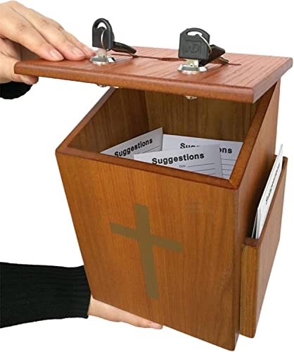 ZEELYDE Donation/Charity/Suggestion Box,Charity Donation Wall Hanging Charity Fundraising Box, Office, Church, Donation, Prayer Wooden Christian Donation Suggestion Box