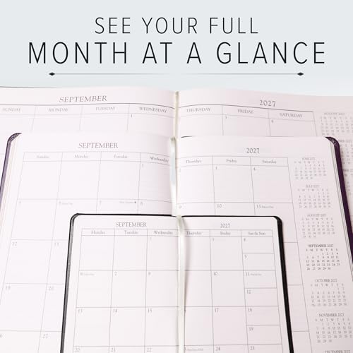 Gallery Leather Large Monthly Planner 2026-2027 Monhegan Cocoa