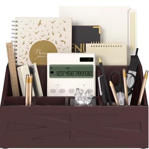 BELO VALE Large Mail Organizer Countertop,Farmhouse Desk and Kitchen Countertop Storage, Letter Sorter, Desk Mail Organizer and Bill Organizer, Desktop File and Paper Holder