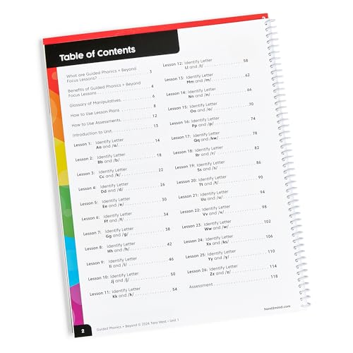 hand2mind Guided Phonics + Beyond Focus Lessons Unit 1 Teacher Guide