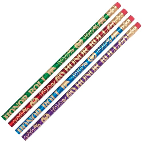 Anderson's, Smiley Faces Honor Roll Pencils, Set of 100, School Pencils, Student Awards, Recognition