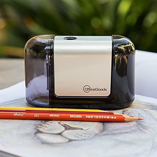 OfficeGoods Mini-Pro Electric Pencil Sharpener, Cordless, Black