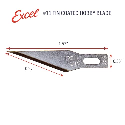 Excel Blades #11 Titanium Nitride Hobby Blades, 100-Pack, Carbon Steel