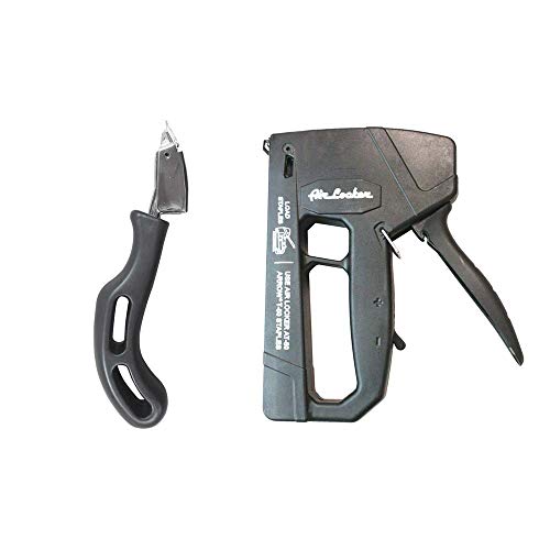 Air Locker M641A Manual Hand Staple Gun with Heavy-Duty Staple Remover, T50 Staples x 5/8 Inch Long / 18 Gauge Brads