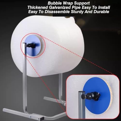 QYDZSHOP Tabletop Bubble Cushioning Holder,Bubble Wrap Roll Dispenser Manual, Adjustable Shipping Station Stand, Manual Thick Foam Dispenser for Moving & Packing, Fits 12 to 48 Inch Widths 60cm