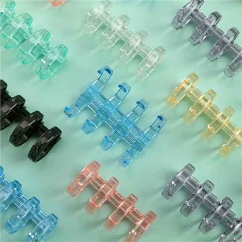 Plastic Binder Rings 300 Pcs Plastic Binder Rings - Loose Leaf Notebook Binding Strips for Notebook Diary