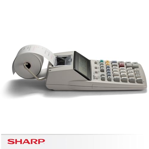 Sharp Two-Color Printing Calculator, White (EL-1750V)