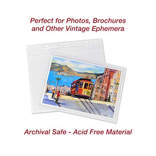 EnvyPak Clear Booklet, Photo & Postcard Envelope, Permanent Peel and Seal Closure - Holds 5" x 7″ Insert (500)