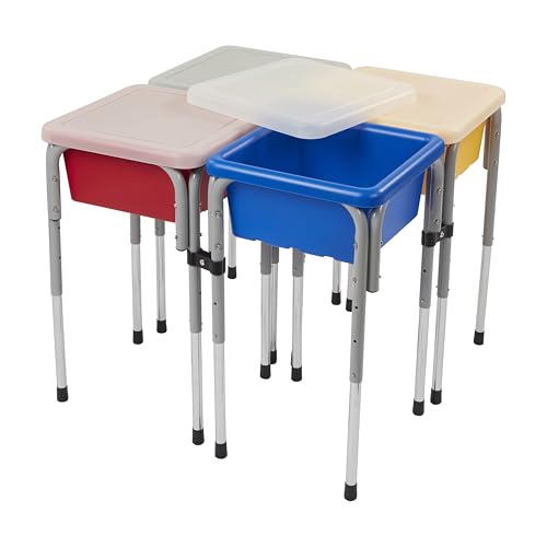 Back2School Express Adjustable Quad Sensory Tables with Lids, Children's Furniture, Primary