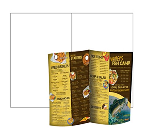 Print-Ready Bi-Fold Sheet (No-Tear Waterproof), 5-1/2" x 8-1/2" (Folded), 1-UP on 8-1/2" x 11" White Synthetic 10-Mil Paper - 25 Sheets