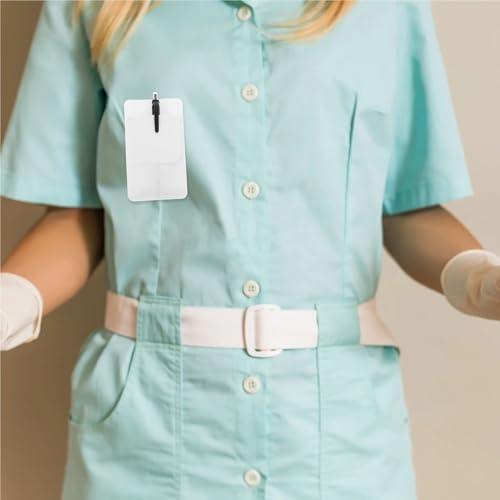 Yingluno 60pcs PVC Pen Case Pocket Protector For Lab Coats Nurse Doctors Pens Shirt Medical Holder White Soft Stain Prevention
