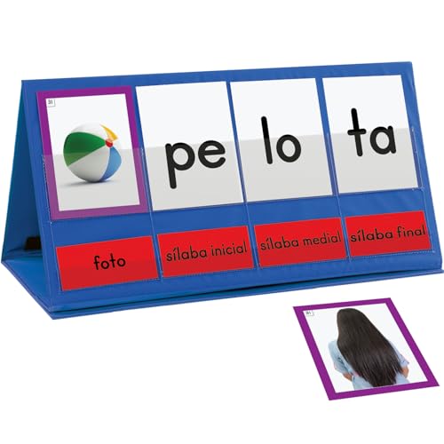Really Good Stuff Spanish Word Building Desktop Pocket Chart Kit