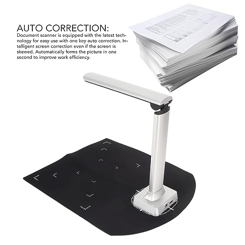 Y3 Portable Document Scanner, USB 12MP Document Camera, Liftable A4 Smart Book Scanner, Travel Friendly, CMOS Sensor, OCR Function for Windows