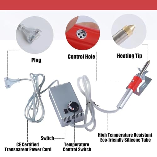 Vacuum Self-priming Hot Melt Glue Gun, Rhinestone Decal Tool, With 4 Interchangeable Drill Bits, Temperature Adjustable, Ideal For Clothing Fabric Crafting And Rhinestone Inlay