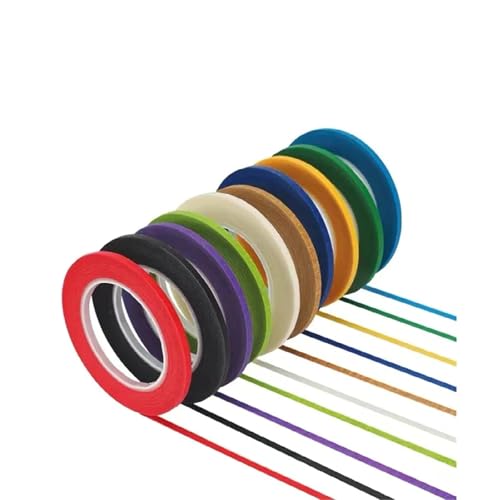 Whiteboard Tape 2 Pcs 15/20/25/30mm Whiteboard Tape Thin Dry Erase Art for Graphic Chart Grid Electrical White Board Line 66m Long(Dark Yellow,66M_25MM)