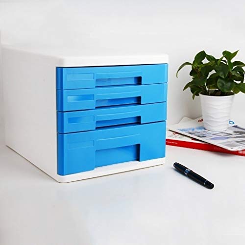 noxozoqm Desktop File Cabinet, 4-Layers Data Office Storage Drawer Confidentiality Office Desktop Drawer Organizer