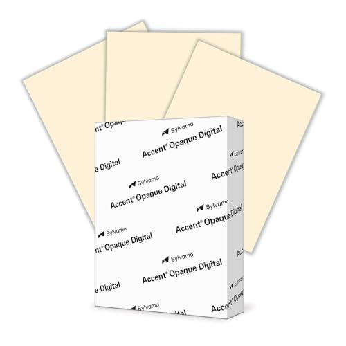 Accent Opaque Cream Printer Paper, 12” x 18” 32lb Bond/80lb Text Copy Paper – 1,600 Sheets (4 Reams) – Premium Computer Paper with Smooth Finish – 97 Bright, 118gsm – Warm White Copy Paper – 188178C