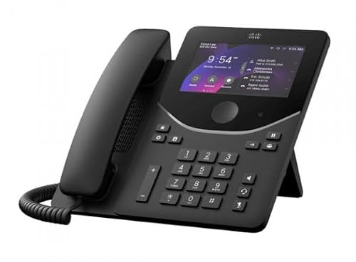 Cisco 9871 IP Phone - Corded - Corded/Cordless - Bluetooth, Wi-Fi - Desktop, Wall Mountable - Carbon Black - VoIP - 5" LCD - IEEE 802.11a/b/g/n/ac - 2 x Network (RJ-45) - PoE Ports