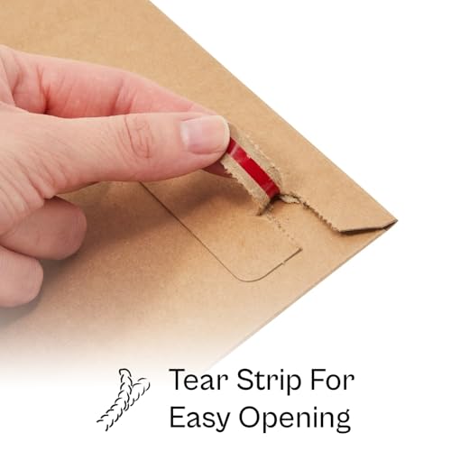 PSBM 100 PCS 9.75 x 12.25 Inch Kraft Rigid Photo Mailers, Cardboard Shipping Envelopes, Mailers for Shipping Photos, CDs, Documents, Catalogue, Or Any Flat Object