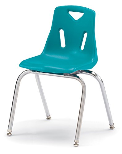 Jonti-Craft Berries 8148JC1112 Stacking Chair with Chrome-Plated Legs, 18" Height, Navy