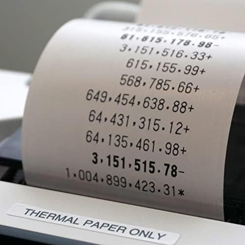 Sharp 12-Digit Thermal Printing Calculator, Off-White (ELT3301)
