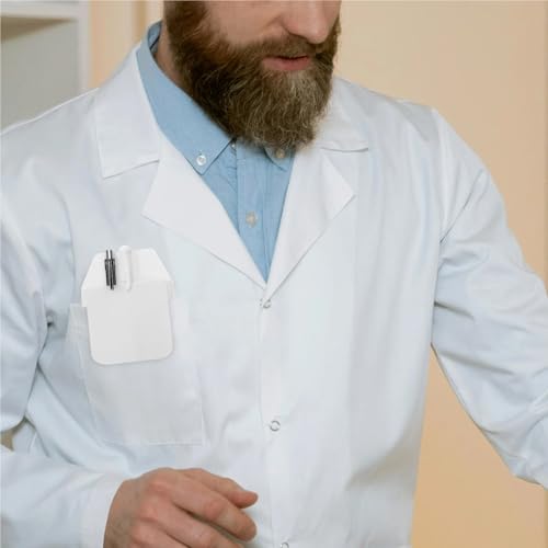 Pocket Protector 60Pcs PVC Pocket Protector for Men Shirt Pen Holder Organizer Heavy Duty Sleeve for Office Business Meetings Professional Use White For Shirts Pants Lab Coats Nurses