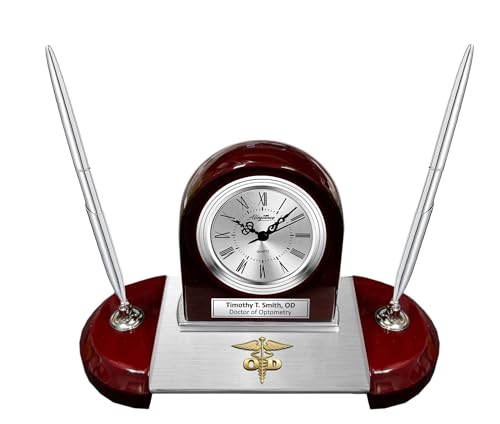 Doctor Optometry school graduation gift nameplate desk clock optometrist