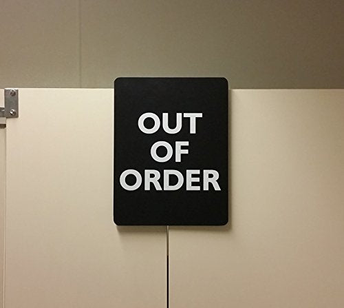 "Out Of Order" Sign for Bathroom Stalls (10)