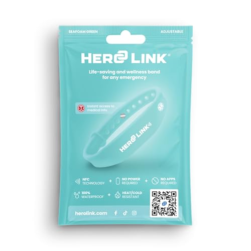 Medical Alert Bracelet | NFC Emergency ID Wristband | Safety | Island Blue