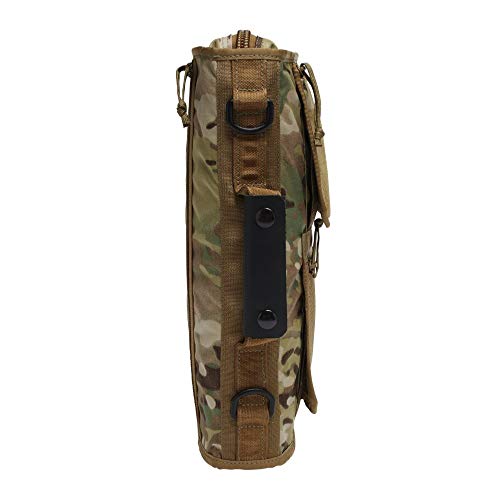 TACTICAL NOTEBOOK COVERS Tactical 3-Ring Binder Cover System | Zippered Padfolio Organizer Bag with Leather Handle | Fits 3” to 4” Binders | Durable Field Use Organizer (Multicam)