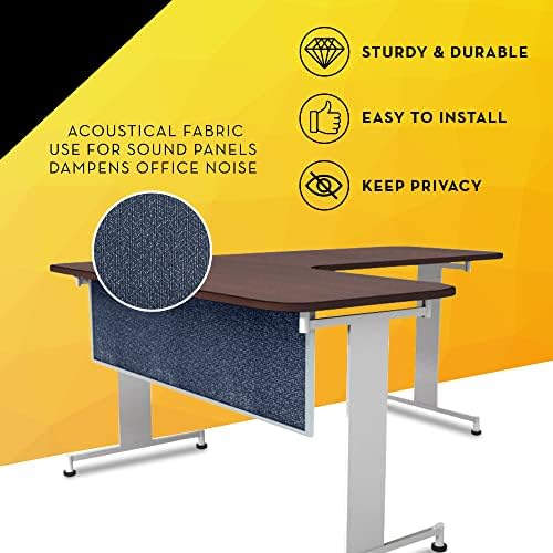 OBEX Acoustic Table Mounted Modesty Desk Privacy & Sound Absorbing Panel for Office Cubicles, 18" x 72", Graphite