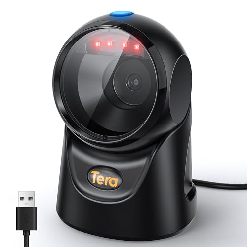 Tera Barcode Scanner Handsfree Omnidirectional: 2D USB Wired Desktop, 9700