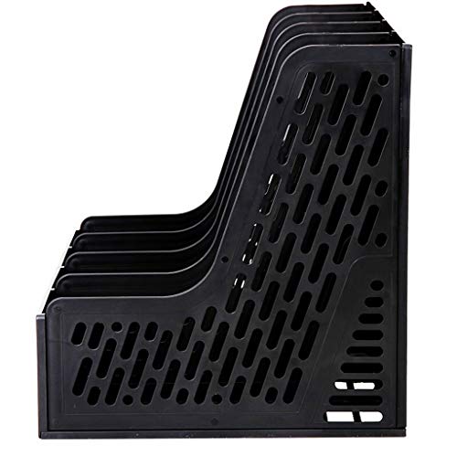 Desk File Organizer,Desktop Organizer File Sorter File Magazine Folder Holder Desktop File Organizer Vertical File Rack Gray/Black Desk Organizer And Storage Easy To Assemble Multi-Layer Storage File
