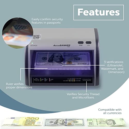 AccuBANKER LED420 Cash and Card Detector with AccuSTAND