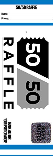50/50 Raffle Tickets - Fast, Secure & Affordable Event Tickets by MyZone Printing (Blue, 1000)
