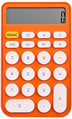 Small Calculator, 12-Digit LCD HD Screen Cute Yellow Basic Version(Yellow)