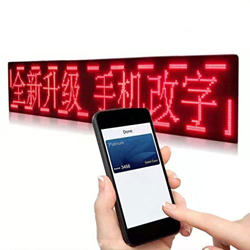MekUk LED Sign Board Scrolling Message LED Scrolling Message Display Outdoor LED Sign Programmable High Brightness for Store, Car, Business, Promotion (Color : White, Size : 67 * 19cm)