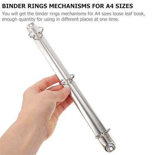 Ring Binder Mechanism 10 Pack A4 Metal 3 Hole Loose Leaf Binders Iron Office DIY Accessories