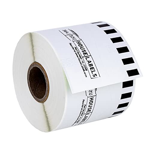 HouseLabels Compatible with Brother DK-2205, Green, 2-4/9" x 100'