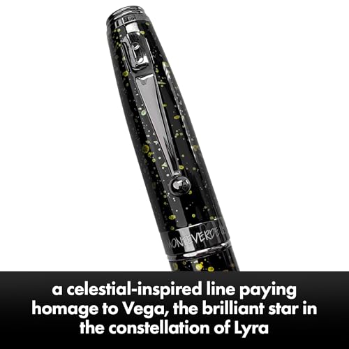 Monteverde USA Invincia Vega Rollerball Pen - Starlight Yellow, Multicolor Plated Finish, Eye-Catching Writing Instrument