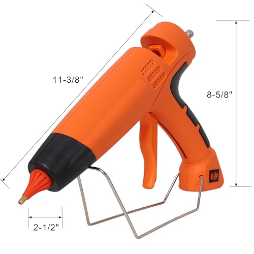 KEIKI 550W Hot Glue Gun with 4 Replacement Nozzles & 24 Glue Sticks, Heavy Duty Thermo Glue Gun for DIY Crafts, Home Repair, Wood, Metal