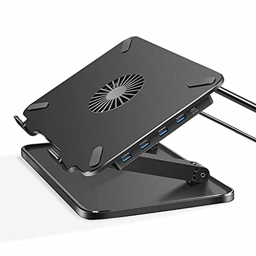 VCDUXMQLK Multifunction Laptop Stand with Cooling Fan + 4Pcs Height Adjustable Desktop Tablets Holder